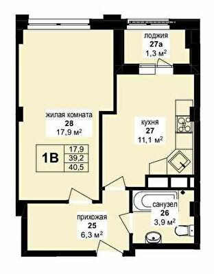 1-кімнатна 40.5 м² в ЖК Манхетен від 28 250 грн/м², Харків