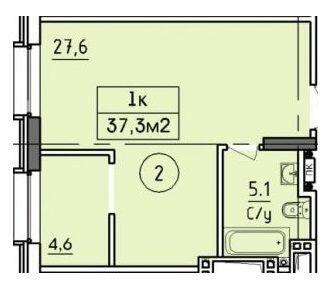 1-комнатная 37.3 м² в ЖК West Hall от 25 000 грн/м², Днепр