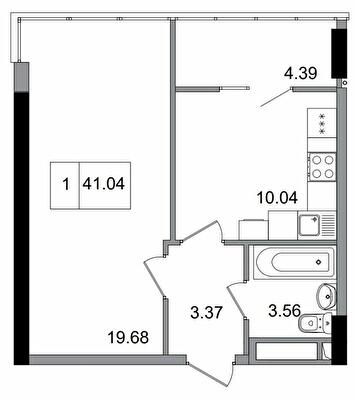 1-кімнатна 41.04 м² в ЖМ ARTVILLE від 18 200 грн/м², смт Авангард