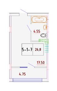 1-кімнатна 26.8 м² в ЖК Smart City від 21 050 грн/м², с. Крижанівка