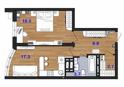 1-кімнатна 51.6 м² в ЖК SunCity від 21 000 грн/м², Одеса