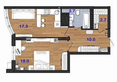 1-кімнатна 51.7 м² в ЖК SunCity від 21 000 грн/м², Одеса