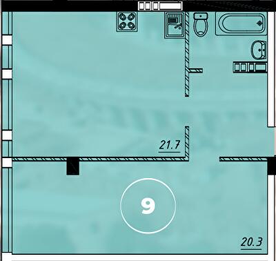 1-кімнатна 51.6 м² в ЖК Via Roma від 21 700 грн/м², Одеса