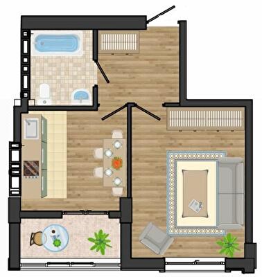 1-кімнатна 38.1 м² в ЖК Золота Ера від 20 650 грн/м², с. Крижанівка