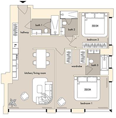 2-кімнатна 94.4 м² в ЖК The Resort від 77 000 грн/м², Київ