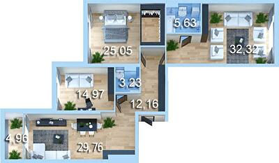 3-комнатная 128.5 м² в ЖК Новопечерська Вежа от 44 819 грн/м², Киев