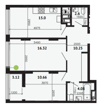 2-кімнатна 62.03 м² в ЖК Вільне Місто від 21 800 грн/м², Львів