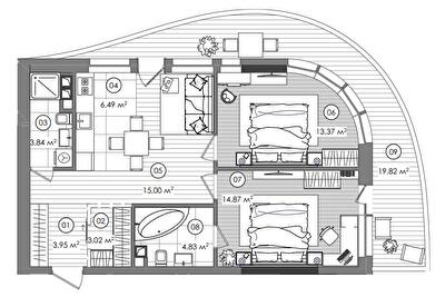 2-кімнатна 71.32 м² в ЖК Creator City від 36 113 грн/м², Київ