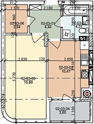 1-комнатная 41.35 м² в ЖК на ул. Трускавецкая от 20 000 грн/м², с. Сокольники