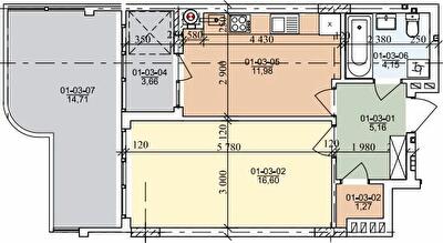 1-комнатная 45.4 м² в ЖК на ул. Трускавецкая от 20 000 грн/м², с. Сокольники