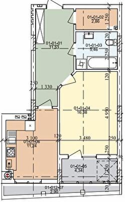 1-комнатная 51.81 м² в ЖК на ул. Трускавецкая от 20 000 грн/м², с. Сокольники