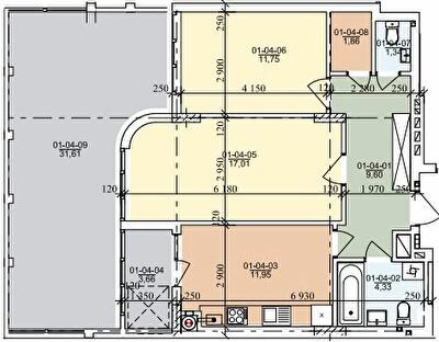 2-комнатная 68.42 м² в ЖК на ул. Трускавецкая от 20 000 грн/м², с. Сокольники