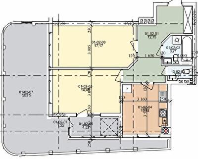 2-комнатная 74.13 м² в ЖК на ул. Трускавецкая от 20 000 грн/м², с. Сокольники