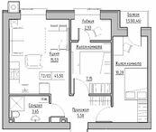 2-кімнатна 45.5 м² в ЖК KEKS від 19 900 грн/м², смт Авангард