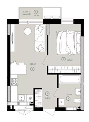 1-комнатная 38.1 м² в ЖК Дом на Вавиловых от 38 100 грн/м², Киев