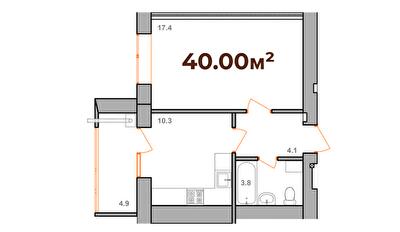 1-комнатная 40 м² в ЖК Опрышевская Слобода от 13 050 грн/м², Ивано-Франковск