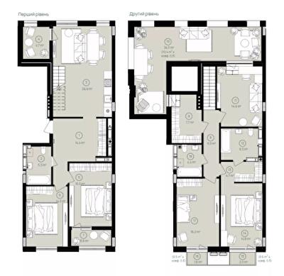 Двухуровневая 173.6 м² в ЖК Дом на Вавиловых от 31 350 грн/м², Киев