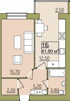 1-кімнатна 41.8 м² в ЖК Містечко Центральне від 14 000 грн/м², Івано-Франківськ