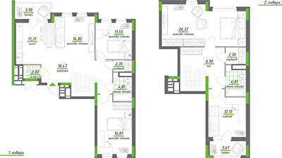 Дворівнева 147 м² в ЖК Нивки-Парк від 24 800 грн/м², Київ