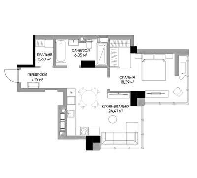1-кімнатна 57.92 м² в БФК A136 Highlight Tower від 83 482 грн/м², Київ