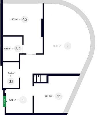 2-кімнатна 75.51 м² в ЖК White Lines від 65 000 грн/м², Київ