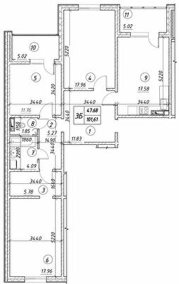 3-комнатная 101.61 м² в ЖК Ревуцкий от 20 500 грн/м², Киев