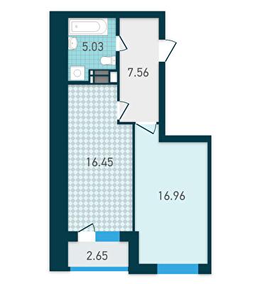 1-кімнатна 48.65 м² в ЖК GENESIS від 29 154 грн/м², Київ