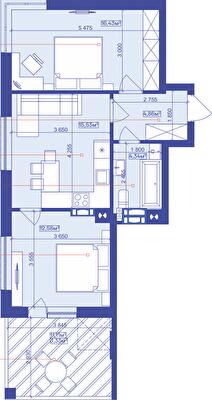 2-кімнатна 61 м² в ЖК Utlandia від 25 500 грн/м², м. Ірпінь