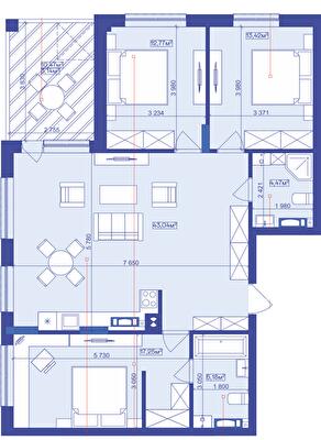 3-кімнатна 102 м² в ЖК Utlandia від 29 950 грн/м², м. Ірпінь