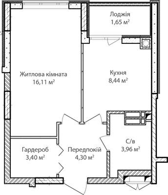 1-кімнатна 37.86 м² в ЖК Синергія Сіті від 28 000 грн/м², м. Ірпінь