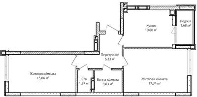 2-кімнатна 57.81 м² в ЖК Синергія Сіті від 24 000 грн/м², м. Ірпінь