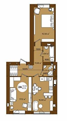 2-кімнатна 66.73 м² в ЖК Фаворит Premium від 25 200 грн/м², м. Ірпінь