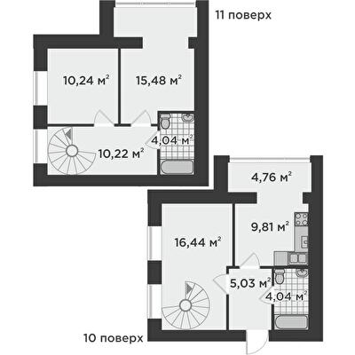 Двухуровневая 80.06 м² в ЖК Millennium State от 20 050 грн/м², г. Буча