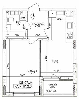 1-комнатная 39.07 м² в ЖМ Новая Буча от 15 500 грн/м², г. Буча