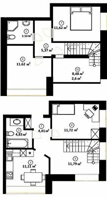 Дворівнева 80.57 м² в ЖК City Lake від 15 500 грн/м², с. Шевченкове