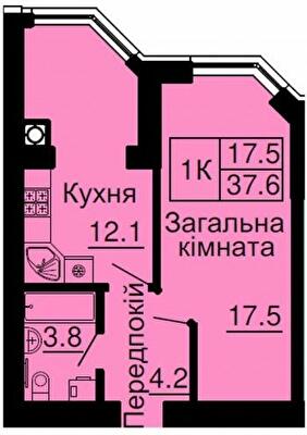 1-комнатная 37.6 м² в ЖК София Клубный от 25 000 грн/м², с. Софиевская Борщаговка