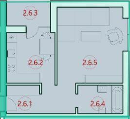 1-комнатная 39.5 м² в ЖК Горизонт от 13 000 грн/м², с. Петриков