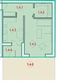 1-комнатная 48.1 м² в ЖК Горизонт от 13 000 грн/м², с. Петриков
