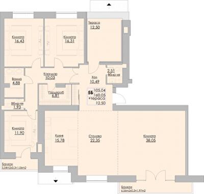 5+ комнат 172.55 м² в ЖК Греків Ліс от 16 950 грн/м², г. Умань
