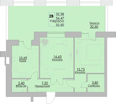 2-комнатная 88.97 м² в ЖК Греків Ліс от 20 150 грн/м², г. Умань