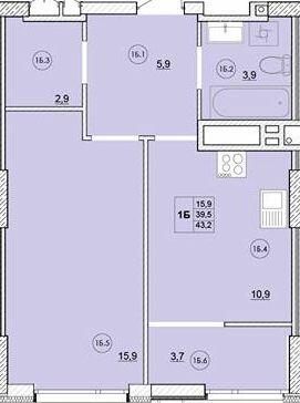 1-кімнатна 43.2 м² в ЖК Масани Сіті від 17 200 грн/м², Чернігів