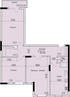 3-комнатная 101.5 м² в ЖК Comfort Hall от 16 400 грн/м², Черновцы