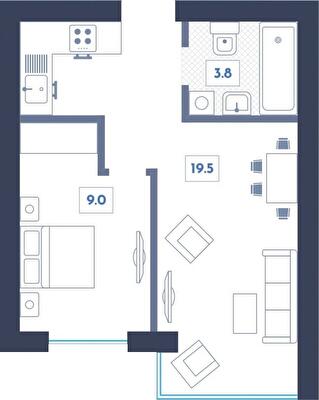 1-кімнатна 32.3 м² в ЖК Club House від 26 000 грн/м², Київ