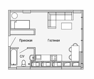 1-комнатная 38.92 м² в Апарт-комплекс Port City от 36 200 грн/м², Днепр