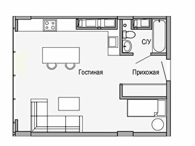 1-комнатная 41.88 м² в Апарт-комплекс Port City от 36 200 грн/м², Днепр