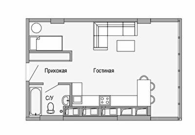 1-комнатная 47.77 м² в Апарт-комплекс Port City от 36 200 грн/м², Днепр