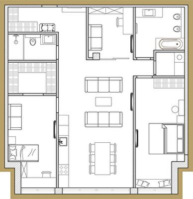 3-комнатная 104.8 м² в ЖК Premier Park от 45 400 грн/м², Днепр
