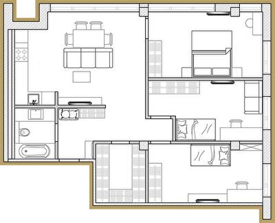 3-комнатная 77.93 м² в ЖК Premier Park от 44 100 грн/м², Днепр