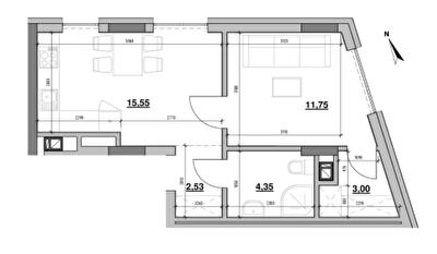 1-комнатная 37.18 м² в ЖК Вилла Погулянка от 49 977 грн/м², Львов
