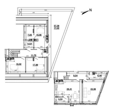 Двухуровневая 164.3 м² в ЖК Містечко Підзамче от 23 183 грн/м², Львов